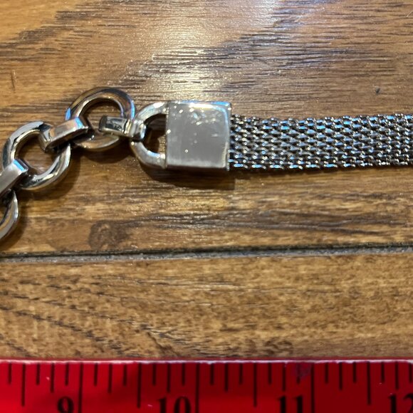 Ellen Tracy Silver Tone Mesh Belt - Picture 9 of 13